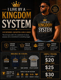 I Live by a Kingdom System Christian T-Shirt